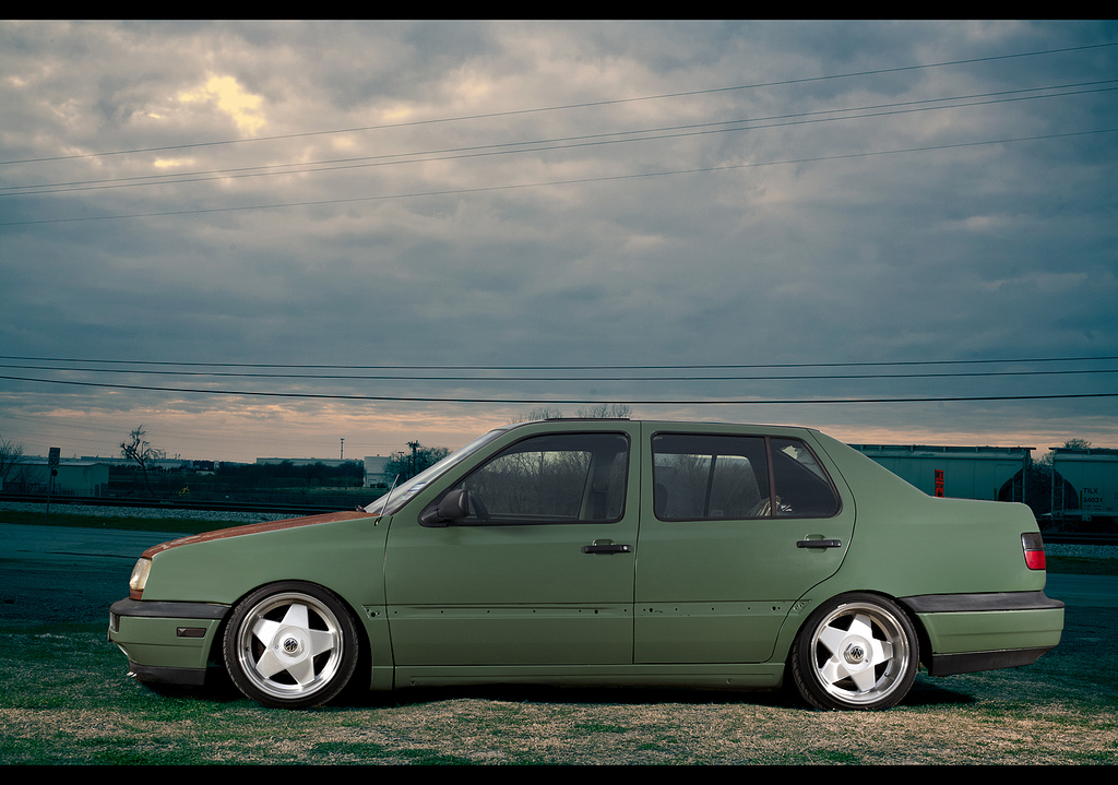 MK3 Jetta Flat Olive Paint Slammed Rusted Hood Thoughts