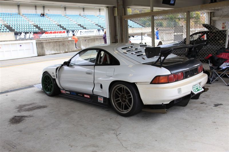 an Mr2 in full timeattack mode GT Wing YES Canards YES Flares YEP